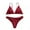 Red, variant on VerPetridure Bikini Sets for Women Women Solid Bikini Push-Up Pad Swimwear Bathing Beachwear Set
