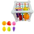 thumbnail image 2 of Juguete clasificador de formas de arcoíris para bebés | Actividad de motricidad fina con cuerdas elásticas de colores | Juego de aprendizaje sensorial para niños pequeños a partir de 6 meses, 2 of 6