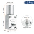 thumbnail image 2 of 2 Pcs DC 12V 18 RPM Worm Geared Motor 6mm D Shape Shaft High Torque Gear Box, 2 of 5