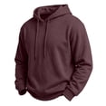 thumbnail image 6 of SEROYE Sweatshirts for Men Solid Hooded Long Sleeve Pullover Lightweight Fall Winter Casual Sport Outdoor Tops (M, Wine), 6 of 10