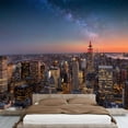 thumbnail image 3 of wall26 - Milky Way Over Manhattan, New York City - Removable Wall Mural | Self-Adhesive Large Wallpaper - 66x96 inches, 3 of 6