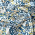 thumbnail image 5 of Ambesonne Yellow and Blue Valance Pack of 2, Mosaic Azulejo, 54"X18", Violet Blue Mustard, 5 of 5