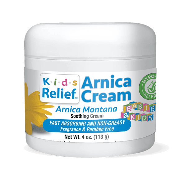 Kids Relief™ Arnica Cream, Natural, Soothing, Non-Greasy, Hypo-Allergenic and Unscented for Bumps and Bruises, 4 oz