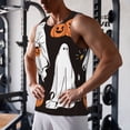 thumbnail image 5 of Balery Halloween Ghosts And Pumpkins Pattern Men's Workout Tank Top Gym Muscle Tee Fitness Bodybuilding Sleeveless T Shirt Quick Dry Fit Muscle Tank Top Slim-Fit Tank-X-Large, 5 of 7