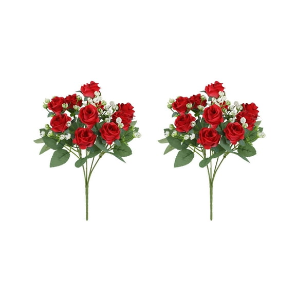 Ckraxd Artificial Roses Bouquet 2pcs Silk Flowers Soft Peach Home Decor Wedding Table Centerpieces Floral Arrangement DIY Party Decoration