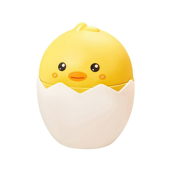 Little Cute Chicken Desktop Trash Can Home Office Study Clamshell Plastic Storage Bucket