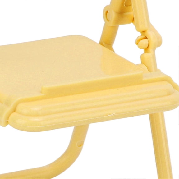 Phone Stand TPR Material Portrait Landscape Mode Watching Stool Shape Auxiliary Decorative Portable Mobile HolderYellow