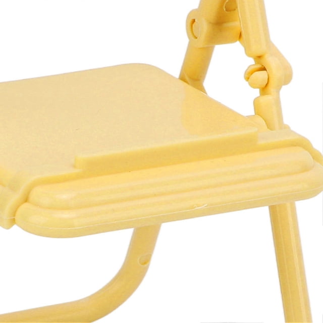 Phone Stand TPR Material Portrait Landscape Mode Watching Stool Shape Auxiliary Decorative Portable Mobile HolderYellow