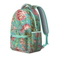 thumbnail image 2 of "Sunflower Design Metallic Backpack - Shimmery Flowers Print School Backpack, Iridescent Floral Bookbag for Fashion-Forward Students", 2 of 6