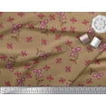 thumbnail image 2 of Soimoi Polyester Crepe Fabric Artistic Leaves Printed Fabric 1 Yard 42 Inch Wide, 2 of 3