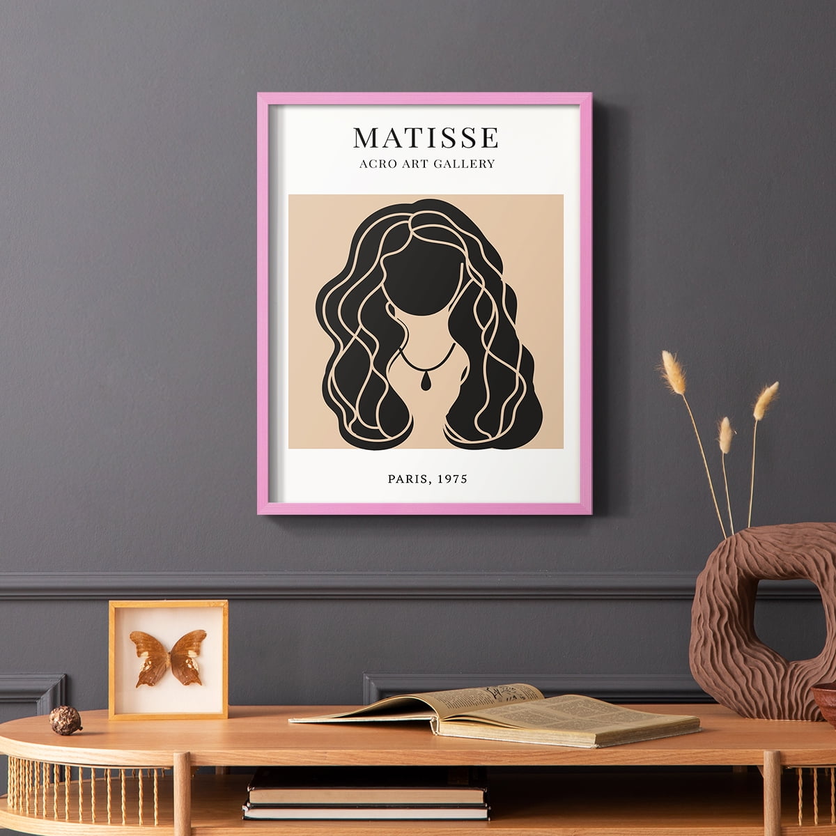 Matisse CXIX Framed Print in Pink Solid Wood 8 x 10 Framed Print