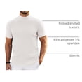 thumbnail image 4 of COOFANDY Mens Mock Turtleneck Sweater Short Sleeve Ribbed Knit Turtleneck Slim Fit Casual Sweater Soft, 4 of 5