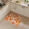 thumbnail image 2 of ODIKA 3'x5' Orange Cream Beige Geometric Mid-Century Washable Area Rug Retro Shapes with Bold 70s Aesthetic Non-Slip, Flatweave, Easy Care for Hallway, Laundry Room, 2 of 7