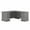 Modern Gray, variant on Pemberley Row Manufactured Wood Harvest Cherry Executive Office Desk L-Shape Double Pedestal 66" W x 71.2" D Assembled