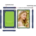 thumbnail image 2 of Mignova Shockproof Kids Friendly with Kickstand Shoulder Strap Hybrid case for Vastking KingPad K10/KingPad K10 Pro/KingPad Z10/BYYBUO SmartPad A10/Sgin/Oangcc 10.1" Android 10 Tablet(Navy/Green), 2 of 6