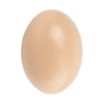MOQLOM Easter Simulation Solid Eggs, 1pc Wooden Fake Eggs, Use for Easter, School, Home DIY Projects, 1.5×2.3In (Beige)