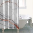 thumbnail image 4 of White Marble Rose Gold Line Pattern Shower Curtain 36"x72" ,Bathroom Decorative Shower Curtains Set with 12 Hooks,Modern Waterproof Washable Shower Curtain, 4 of 6