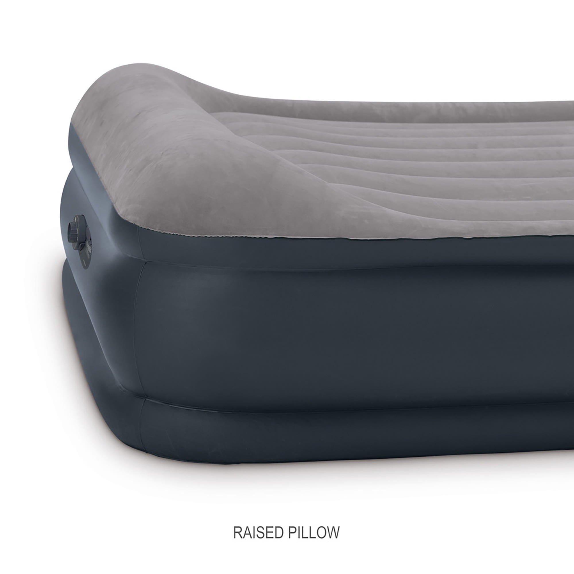 Intex: Dura-Beam: Plus Deluxe Pillow Rest Airbed - Queen - 16.5" Inflatable Air Mattress, Built-In Pump, Fiber-Tech, Carry Bag, 600lb Cap, 64135ED