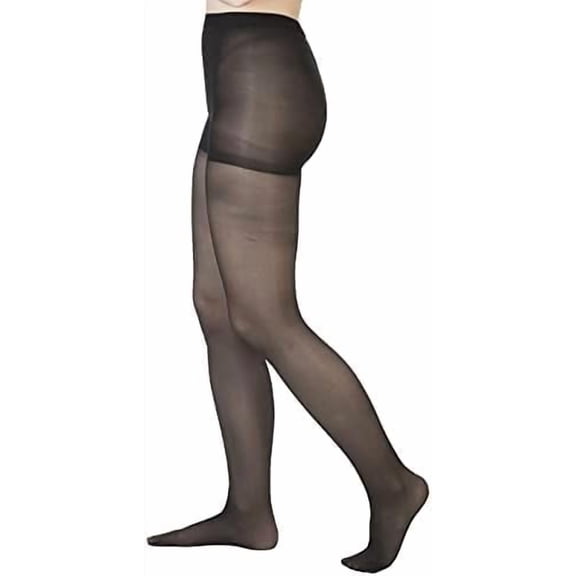 Allegro 8-15 mmHg Essential 83 Sheer Support Pantyhose (Black) Petite
