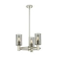 thumbnail image 3 of Innovations Lighting  Crown Point - 3 Light 7" Stem Hung Pendant Polished Nickel/Plated Smoke, 3 of 5