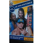 WWE Wrestling Valentines Card Bundle (16 Cards with 16 Pencils)