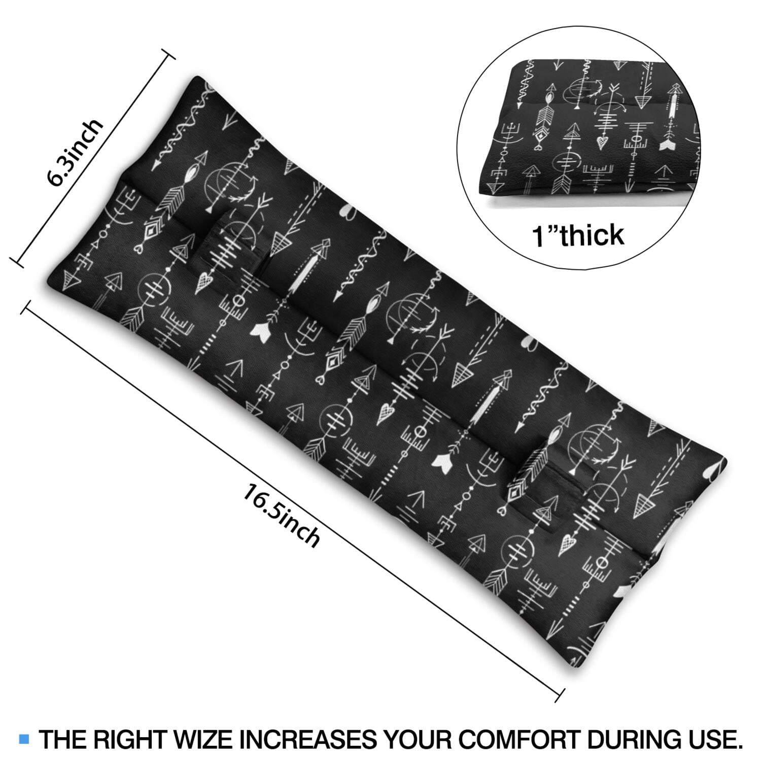 Post-Surgery Seat Belt Pillow Comfortable Mastectomy Cushion for Chemo Port Protection (Abstract Design)