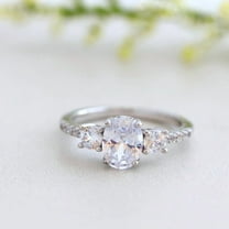 vylahjewellery Two Carat Diamond Engagement Rings Moissanite Wedding and Rings Promise Rings Jewelry Custom Jewelry Wedding Bands for Women Plated White Gold Anniversary Ring