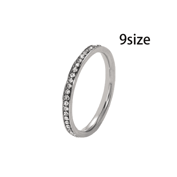 DESIGNICE Rings for Women Designed Vintage Rings Dazzling Moissanite Size 9