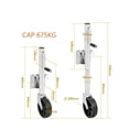 thumbnail image 3 of 8 Inch Solid Wheel Sidewind Round Swivel Trailer Jack With Bolt On Capacity 675KG Wheel Boat RV Parts Accessories ,Durable Material, 3 of 6