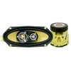 PYLE PLG413 - 4”x 10” Inch Three Way Sound Speaker System - Yellow Poly Cone Pro Loud Range Audio 300 Watt Peak Power Per Pair w/ 4 Ohm Impedance