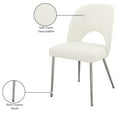 thumbnail image 2 of Meridian Furniture Logan Cream Vegan Leather Dining Chair (Set of 2), 2 of 7