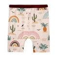 thumbnail image 4 of Toddler Boys Clothes 3-Piece Sun Moon Print Short Sleeve Tops Shorts Pants Loungewear Outfits Set Size 2-3T ,Brown, 4 of 5