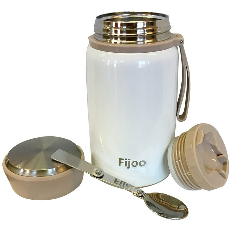 FEIJIAN 500ml Food Thermos, 316 Stainless Steel Vacuum Insulated Food Jar  With Spoon Kids Lunch Box