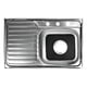 thumbnail image 2 of Fregadero Escurridor Hidrolfud T22 Acero Inoxidable 60l Empotrable Plateado Casa Cocina Hogar Cromado, 2 of 3