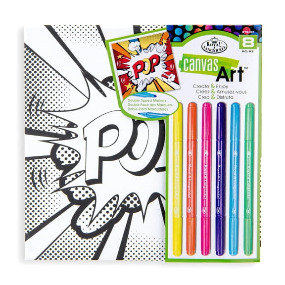 Royal & Langnickel Canvas Art™ 8pc Double-Tipped Markers "Pop" Art Set