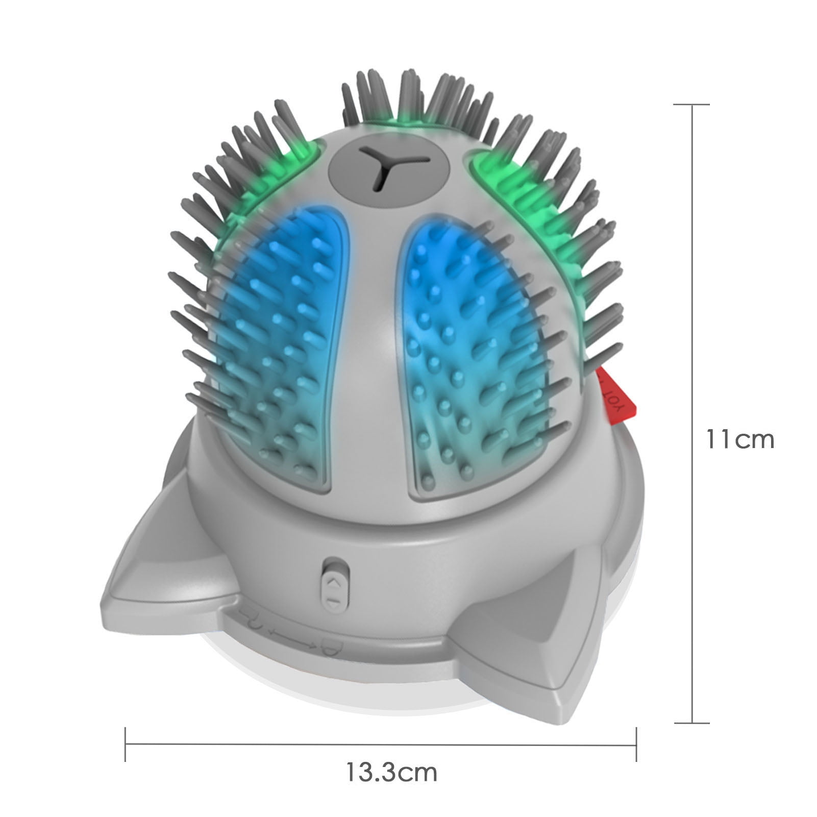 Mixfeer Automatic Cat Self Groomer Smart Cat Massager Rotating Self Cleaming Brush Comb with Light Catnip Cat Interactive Toy