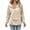 Beige, variant on WAGUTH Women's Diagonal Full- Zip Hooded Windbreaker Jackets Long Sleeve Lightweight Jacket with Zipper Pockets Casual Outerwear,Beige,M