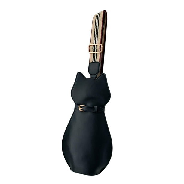 Bolsos de mano para mujer, tipo clutch, con diseño de dibujos animados, estilo bandolera de viaje Negro
