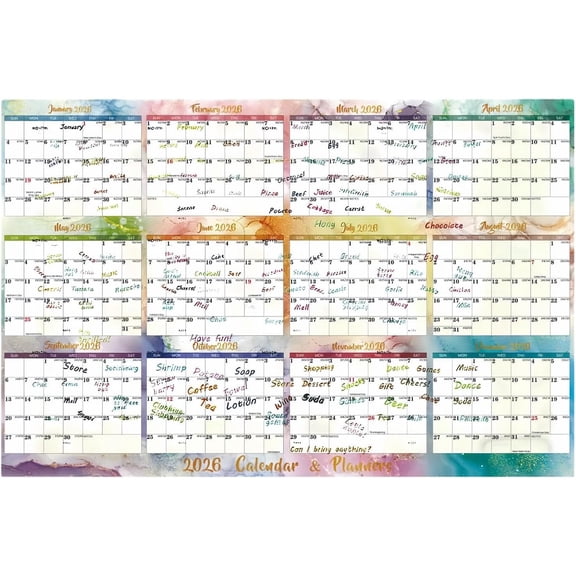 2026 Dry Erase Wall Calendar - Laminated, Whiteboard Planner for Office, School & Home(DSF)