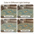thumbnail image 7 of ODIKA 8'x10' Blue Gold Geometric Elegance Washable Area Rug Intricate Patterns with Classic Charm Non-Shedding, Easy Care, for King Size Bedroom Under Bed, Master Suite, 7 of 7