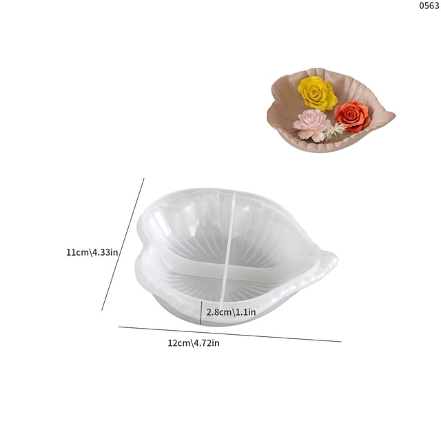 Variedad de bandejas for platos de estilo Simple, adornos de yeso, pétalos de aromaterapia diy y hojas, bandeja de almacenamiento for velas, molde de silicona