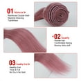 thumbnail image 2 of Human Hair Bundles Pink Brazilian Hair Weave Bundles Silky Straight Hair Bundles 1 Bundles Hair, 2 of 5