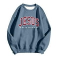 thumbnail image 4 of Women's Jesus Sweatshirt 2026 Fall Winter Crewneck Bible Verse Christian Sweat Shirts Pullover Top, 4 of 4