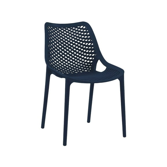 Meridian Furniture Mykonos Navy Outdoor Patio Dining Chair (Set of 4)