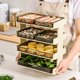 thumbnail image 5 of Kitchen Countertop Organizer Plastic Detachable Multifunctional Kitchen Storage Shelf Food Rack for Bedroom Bathroom Desktop Cream White 4 Tier, 5 of 5