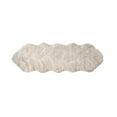thumbnail image 2 of Luxe Gordon Faux Sheepskin Double Rug 2x6 100% Natural White, 2 of 3