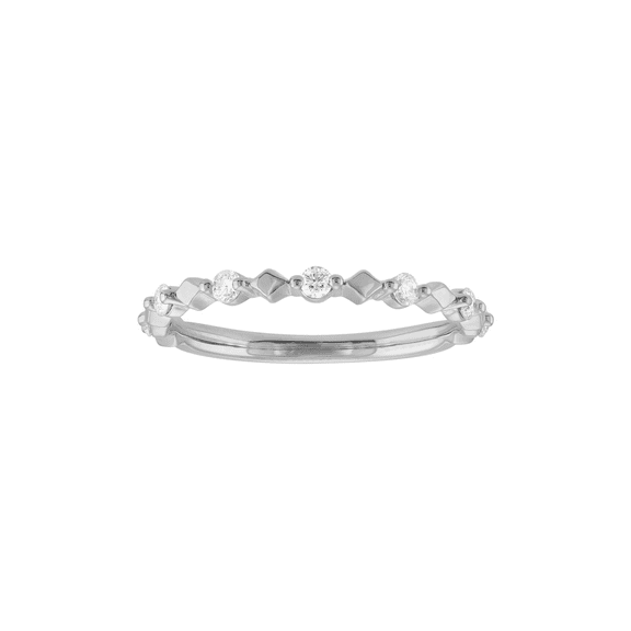 Women's Welry 1/5 cttw Diamond Stacking Band Ring in Sterling Silver, Size 9