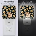 thumbnail image 2 of PhooArto Sunflower and Cows Pattern Plug in LED Night Light Auto Sensor Dusk to Dawn Decorative Night for Bedroom, Bathroom, Kitchen, Hallway, Stairs, Baby's Room, Energy Saving, 2 of 7