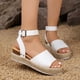 thumbnail image 4 of Zapatos Playa Casuales Sandalias Cuña Con Punta Abierta Cómodos para Mujer Uso Diario, 4 of 8