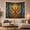 Golden Phoenix, variant on Hummingbirds Over Lotus Pond in a Tranquil Setting, Romantic Vintage for Nature Lovers, Ornate Botanical Wall Decor, Birthday Gift, Tapestry Wall Hanging for Bedroom and Living Room